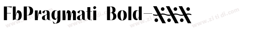 FbPragmati Bold字体转换